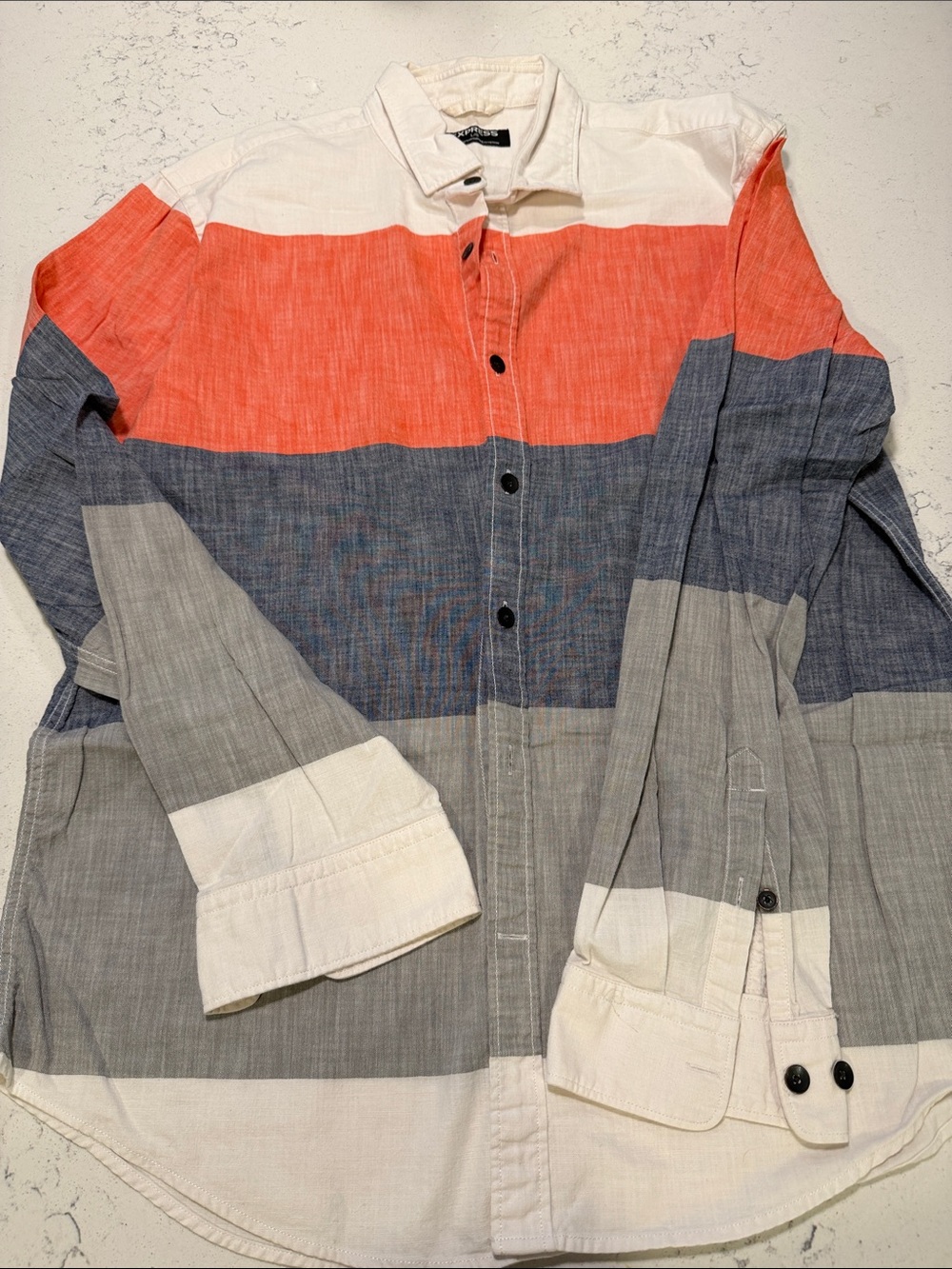 Express Cream Button-Up Shirt